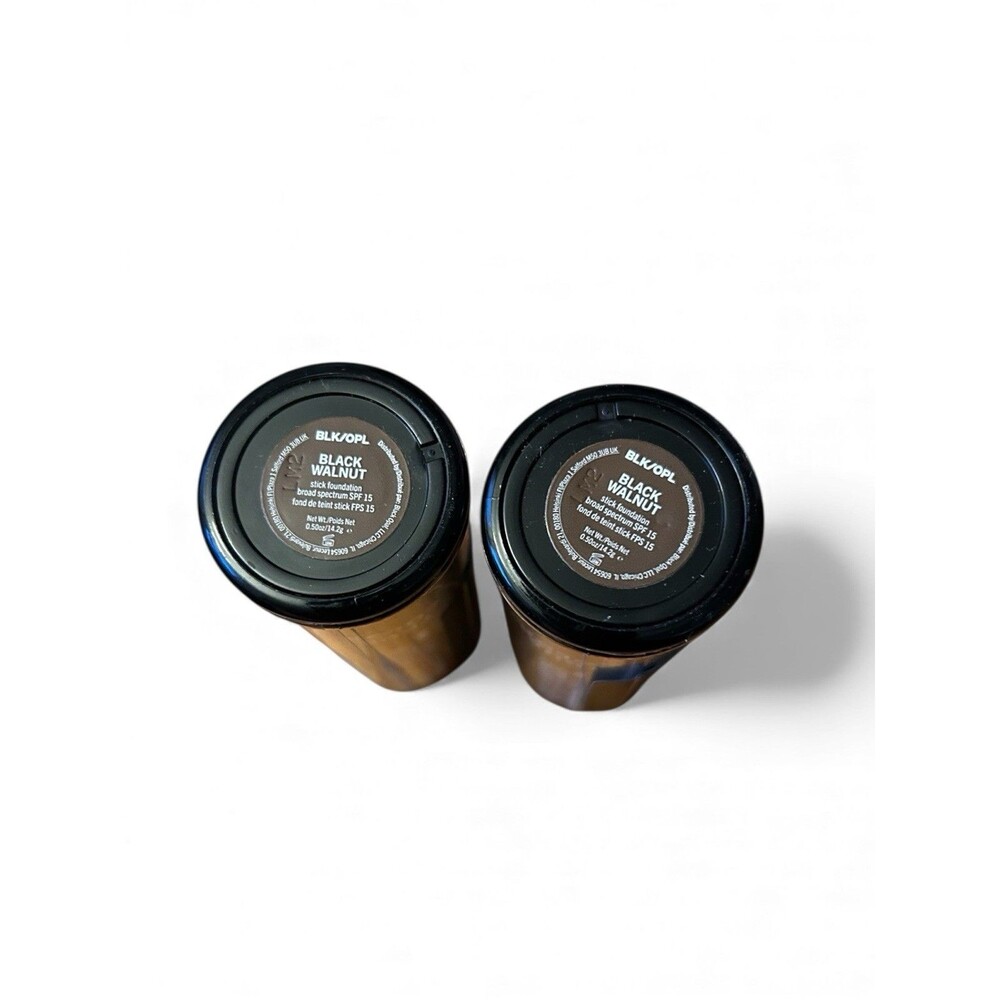 (2) BLK/OPL True Color Stick Foundation Black Walnut SPF 15 Black Opal NEW